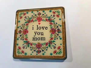 Natural life GOLD & GLITTER keepsake. I LOVE YOU MOM. Comes with attached stand. - Picture 1 of 2