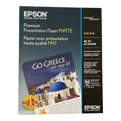 2pks Epson Premium Presentation Paper Matte 50 pgs.works w/ALL ink jet printersY - Image 1 of 2