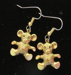 Pendientes de mono 3 tamaños placa de oro de 24 quilates o buey de plata mate oreja grande monos - Imagen 1 de 9