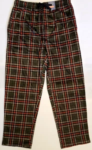 St. John's Bay Men's Fleece Pajama Lounge Pants L Green Orange Plaid New MSRP$24 - Picture 1 of 8