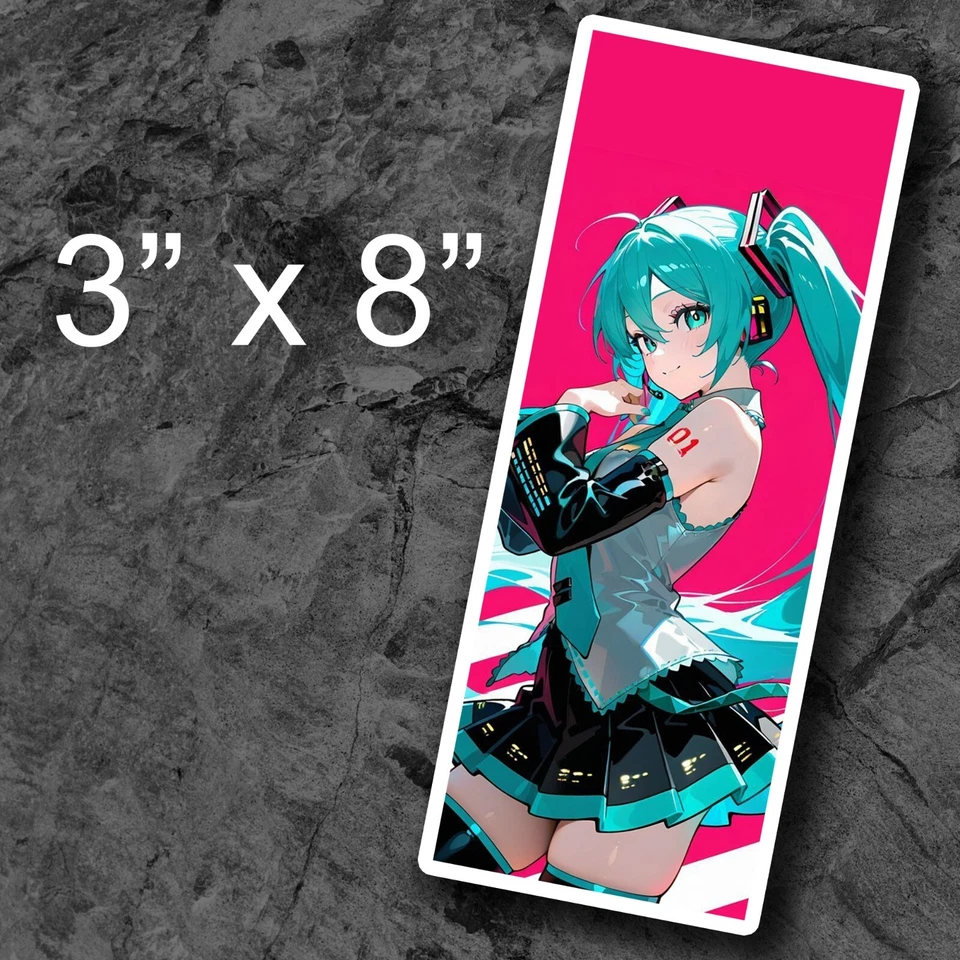 Pegatina Hatsune Miku Vocaloid Tutú Mini Falda Pegatina Rosa Caliente Pegatina Hatsune Foto 1 de 2