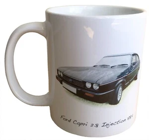 Ford Capri 2.8i 1984 (Black) - Coffee Mug - Gift for 1980s Classic Ford car fan - Picture 1 of 3