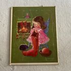 Wolfgang M. Otto Antique Girl Opening Stocking Children's Puzzle