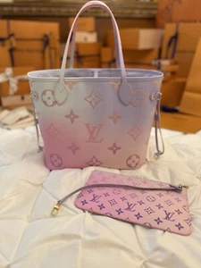 Louis Vuitton Neverfull MM Sunrise Pastel M46077 100% Authentic With pouch 🥇 - Picture 1 of 20