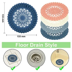 2 Pack Silicone Hair Catcher & Drain Cover, Bathtub, Shower & Sink Strainer - Picture 1 of 21