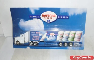 MODELLINO CAMION CON RIMORCHIO - SCALA 1:87 - TRUCK (Hummer) FORSTINA SPRUDEL - Immagine 1 di 4