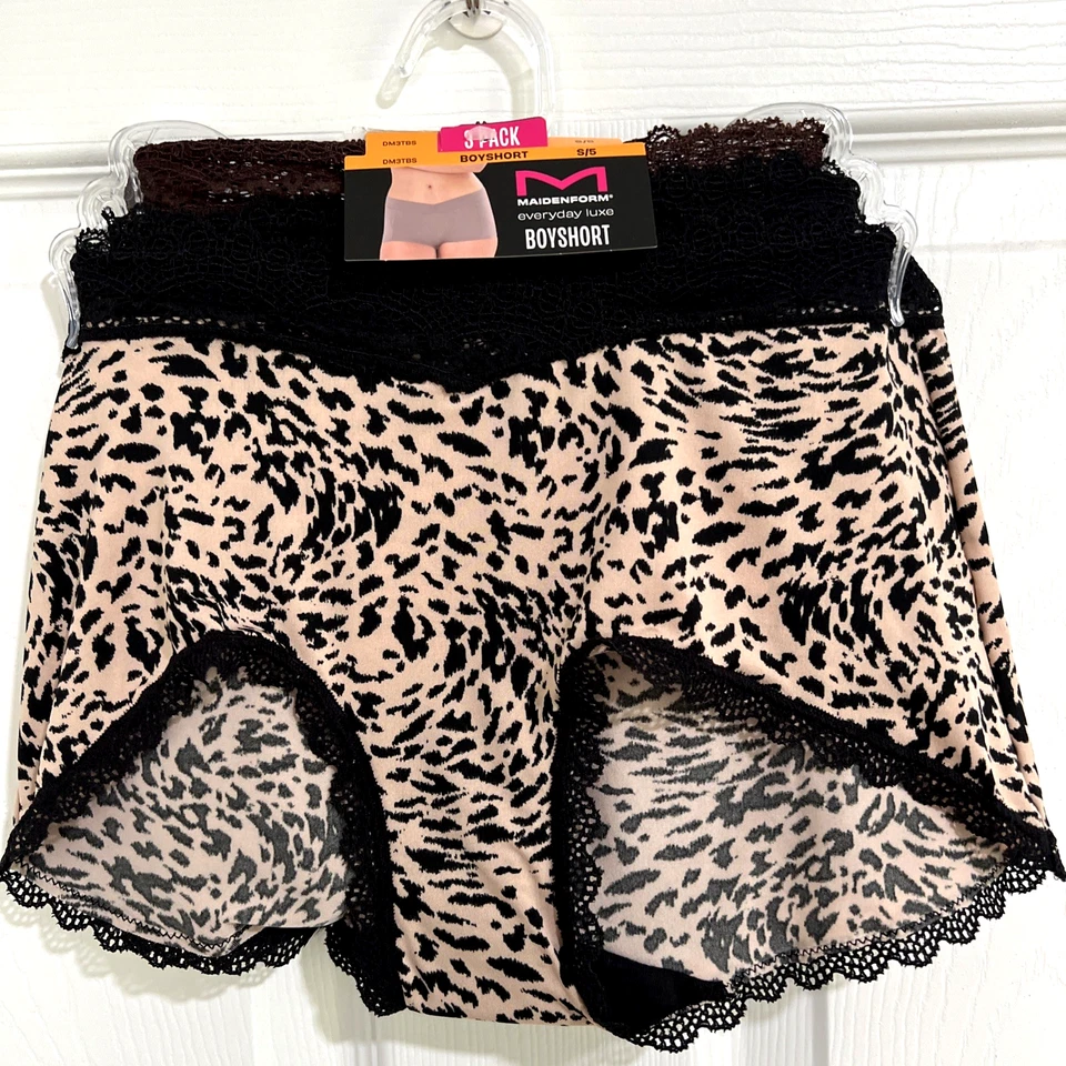 3 Pair Maidenform Everyday Luxe BOYSHORT Panties L/7 Multi-Color DM3TBS A1FV