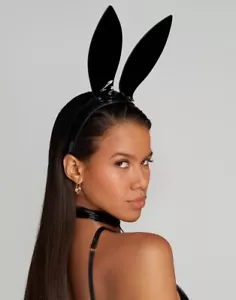 Agent Provocateur Zarya Bunny Ears Headpiece Black PVC OS - Picture 1 of 4