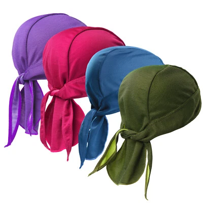Men Do Durag Bandana Scarf Head Tie Down Band Cycling Biker Skull Cap Pirate Hat - Image 1 of 4