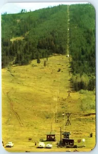 Postcard - Snow King Mountain Chair Lift from the Bottom at Jackson, Wyoming - Picture 1 of 2