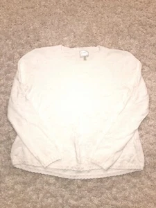 Suéter Cupio Talla M Mediano Marfil Blanco Cuello Redondo Floral Tejido Diseño Viscosa - Z - Imagen 1 de 6