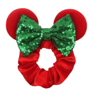 Minnie Ears Velvet Scrunchie Ponytail Holder  - Picture 1 of 77