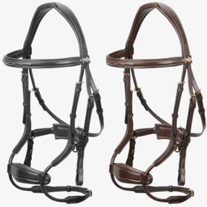 LeMieux Kudos Clear Arc Bridle Adjustable Anatomic Padded Monocrown Black/Havana - Picture 1 of 8