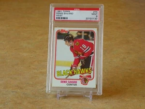 1981-1982 TOPPS ROOKIE CARD DENIS SAVARD   PSA-9 MINT - Picture 1 of 2