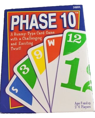 PHASE 10 Card Game Fundex Games 1992-1998 Complete Set Vintage 2 to 6 Players - Image 1 of 2