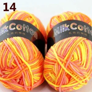 AIP New 2Skeinsx50g Soft DK Baby Cotton Crochet Yarn Hand Wool Scarf Knitting 14 - Picture 1 of 4
