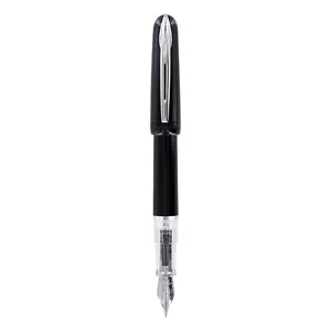Waterman Kultur Fountain Pen, Black with Chrome Trim, Fine Nib with Blue Ink - Picture 1 of 4
