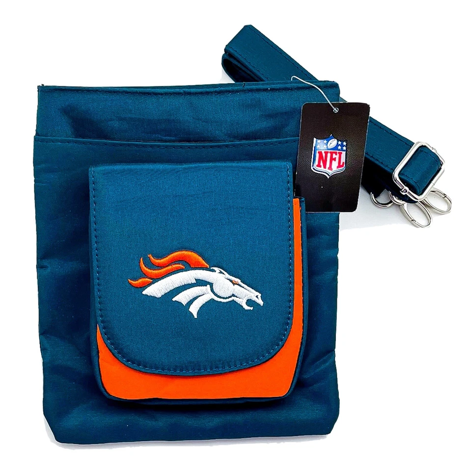 DENVER BRONCOS NFL Traveler Hipster Crossbody Bag Licensed Embroidered Logo - Image 1 of 4