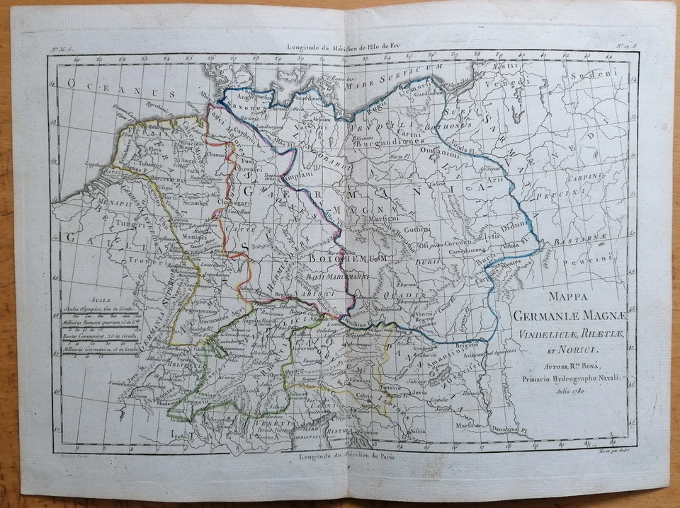 Map of Germany Germania magna - Original Map fr. Grenet Atlas - 1790 - Image 1 of 1