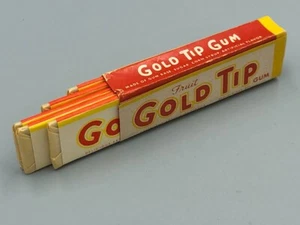 1940s Package GOLD TIP CHEWING GUM 5 Sticks STERLING MINT Co Vintage - Picture 1 of 11