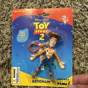 1999 Basic Fun Toy Story 2 Woody Collectible Keychain NIP NEW