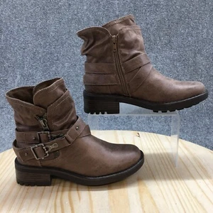 Carlos By Carlos Santana Boots Womens 6.5 Shiloh Ankle Bootie Brown Leather - Picture 1 of 17