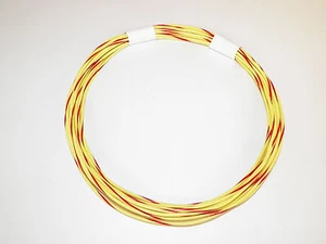 AUTOMOTIVE WIRE 18 GAUGE HIGH TEMP GXL 25FEET YELLOW/RED MOTORCYCLE CAR TRUCK - Picture 1 of 1