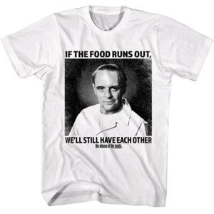 Silence of the Lambs if the Food Runs Out Men's T Shirt Hannibal Lecter Joke - Picture 1 of 4