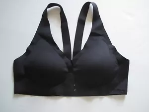 Reggiseno Moda Chiusura Anteriore Wireless Racerback con Pastiglie Rimovibili Nero - Foto 1 di 2
