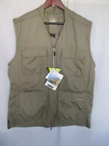 ExOfficio Mens Multiplicity Vest Large Khaki 21 Pockets Lightweight - Picture 1 of 15