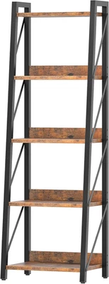 Libreria a 5 Ripiani, DIY Scaffale a Scala Angolare Da Pavimento, Organizzatore  - Immagine 1 di 4