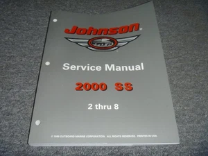 Johnson SS 8 2000 motor fueraborda E8WRSS E8WRLSS E8DRSS J8RSS manual de servicio xo - Imagen 1 de 8