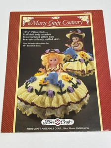 Fibre-Craft FCM165 Mary Conjunto Muy Contrario Almohada Muñeca Patrón Crochet - Imagen 1 de 3