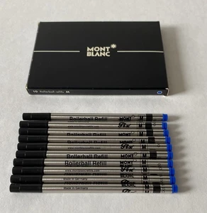 Montblanc Rollerball M Refill Blue (1 Box) 10 Recharges Refills - Picture 1 of 4