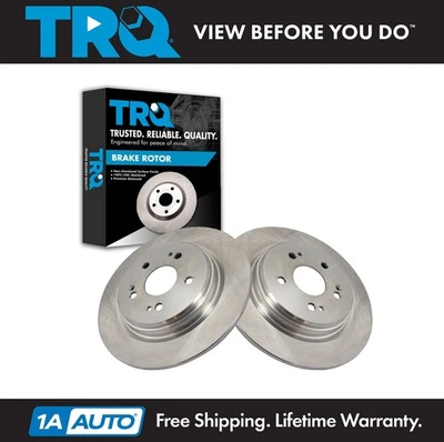 TRQ Rear Brake Rotors Set Solid For 2015-2020 Acura TLX 2017-2022 Honda CR-V - Image 1 of 4