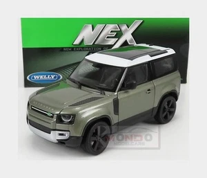 1:24 WELLY Land Rover New Defender 90 2020 Light Green Met WE24110GN Model - Picture 1 of 2