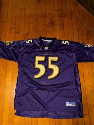 Camiseta deportiva auténtica Terrell Suggs #55 Baltimore Ravens NFL Reebok XXL USADA EN EXCELENTE ESTADO Foto 1 de 4