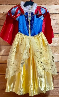 Disney Store Snow White Deluxe Costume Dress w/ Removable CAPE GIRL Size 9/10 - Image 1 of 4