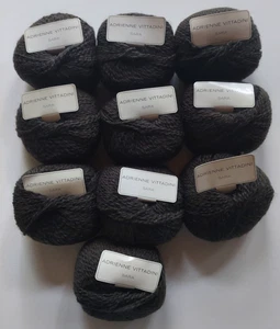Adrienne Vittadini Sara Brown Yarn Vintage 77%Wool, 16% Mohair,7%nylon, 10 balls - Picture 1 of 4