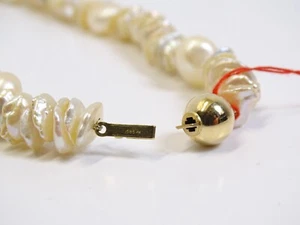 Damen Perlenkette + Inklusive 14k Gold Verschluss - Vintage - L. 470mm - Bild 1 von 6