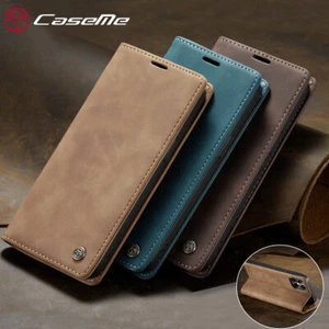 CaseMe Wallet Case For iPhone 16 15 Pro Max 14 13 12 Leather Magnetic Flip Cover - Picture 1 of 17