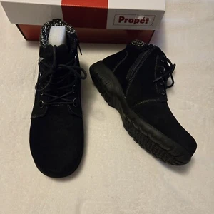 Stivaletti Delaney scamosciati neri Propet nuovi da donna taglia 7,5 XXWide 4E cerniera - Foto 1 di 15
