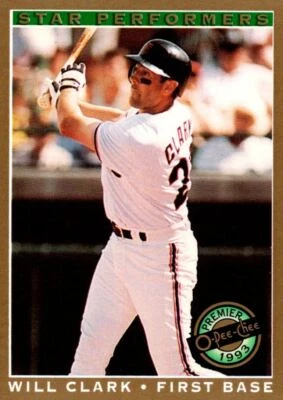 1993 O-Pee-Chee Premier Star Performers Will Clark San Francisco Giants #12 - Image 1 of 2