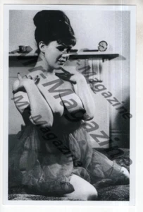 Brunette Lingerie Model 3"x5" B&W Print Sexy Risque Pinup RI-51 - Picture 1 of 1