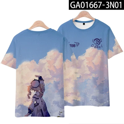 Camiseta Otaku Harajuku Manga Corta Anime Genshin Impact Babala Juegos con disfraces Regalo Foto 1 de 3