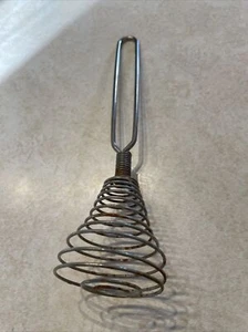 Vintage Wire Wisk Whisk Coil Metal Egg Beater 8.5” Long - Picture 1 of 5