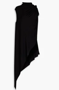 Palmer Harding Reborn Asymmetric Ruffled Stretch Jersey Top Black In Size S NEW - Picture 1 of 4