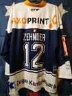 EV Zug (EVZ) 2017-2018 Switzerland ICE Hockey Shirt Jersey SIGNED Zehnder #12