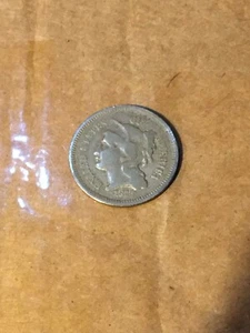 1868 Three Cent Nickel - Picture 1 of 4