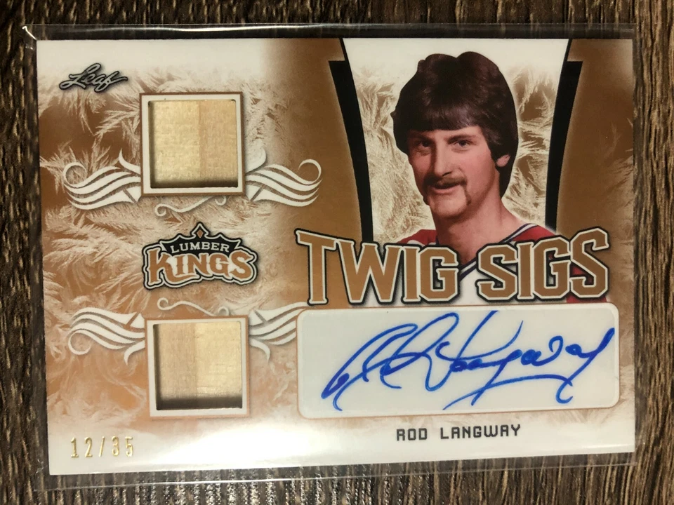 ROD LANGWAY 2019-20 Leaf Lumber Kings Hockey Twig Sigs Auto #12/35 - Image 1 of 1